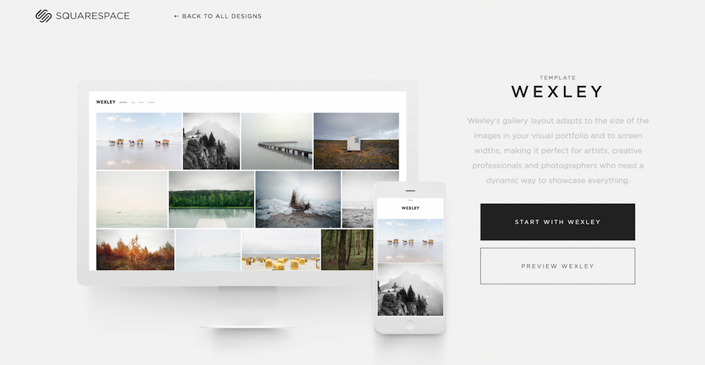 Screenshot Squarespace